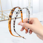 6 Pack No Pressure Headbands for Glasses Wearers - Flexible Non-Slip Hairbands, Matte Plastic with Teeth, for Women & Girls, Comfortable No Pressure, Ideal for Daily Use, Makeup & More
