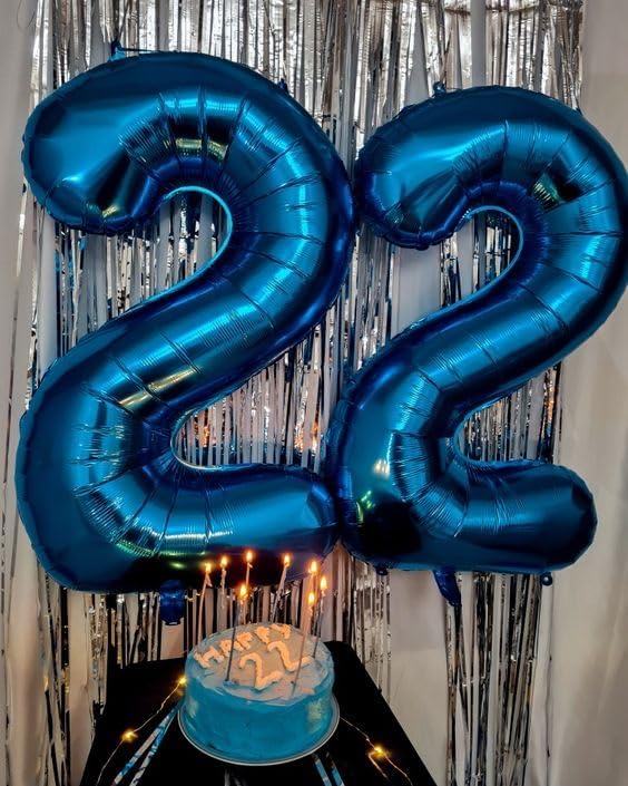 Navy Blue Number 7 Balloon 40 Inch, 7th Birthday Decorations Men Women | Foil - Image 4