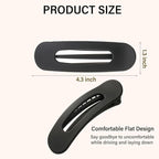 4 PCS Flat Claw Clips, Large Lay Flat Hair Clips for Women Girls, Strong Hold Non-slip Hair Claws for Thick Thin Hair (Matte 3)