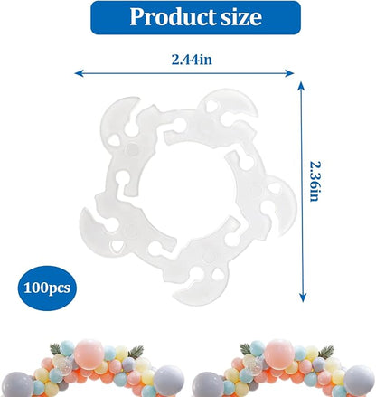 100PCS Balloon Arch Clips，Plastic Balloon Clips - Image 2