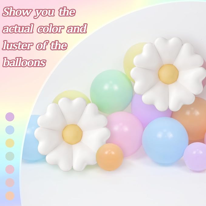 136pcs Pastel Flower Balloon Arch Kit - Image 4