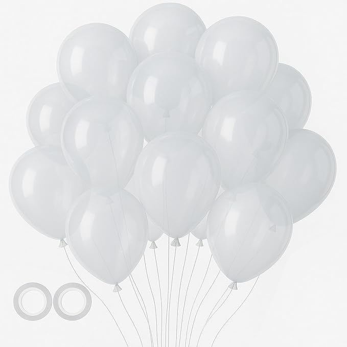 Voircoloria 105pcs Clear Party Latex Balloons, 12inch | by Voircoloria