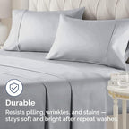King Pillow Cases - 2 Pack - Super Soft Pillowcase Covers - Envelope Enclosure - Hotel Quality Pillow Protectors - Wrinkle Free, Shrink & Stain Resistant - Machine Washable - 20" x 40" (Steel Blue)
