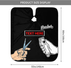 Custom Barber Cape for Men Personalized Professional Hair Cutting Cape with Text for Home Salon Barbershop