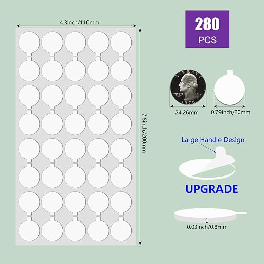 280 Pcs Sticky Tack, Double Sided Sticky Dot, No Trace Poster Adhesive Putty - Image 2