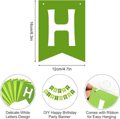 Happy Birthday Banner Sign, Birthday Garland Wall Door Hanging Banners Flag - Image 7