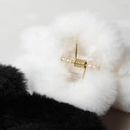 Fluffy Hair Clips for Women and Girls Cut Out Half Shape Claw Clips for Thin Medium Fine Hair Nonslip Jaw Clips Winter Hair Accessories Pack of 4