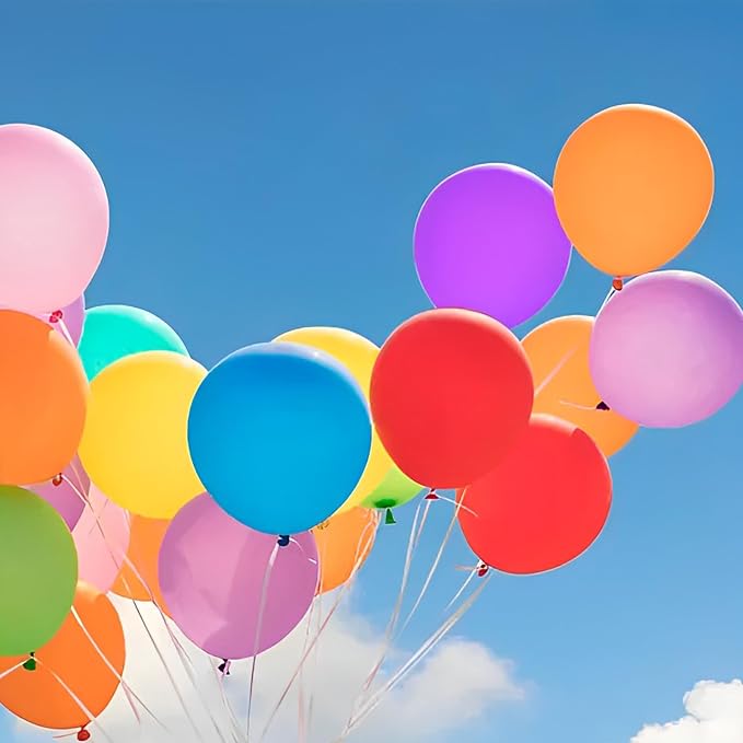 Voircoloria 120pcs Colorful Rainbow Latex Party Balloons, 12inch | - Image 6