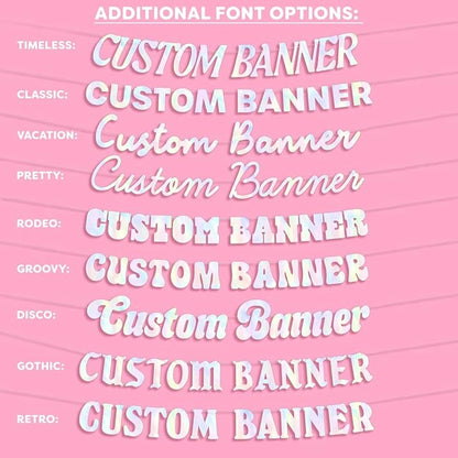 xo, Fetti Custom Banner Choose Your Font + Color | Personalized Decor | - Image 3