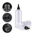 Applicator Bottle for Hair, 16.9 ounce Hair Color Applicator Bottle 2 Pack Squeeze Bottle Transparent Oil Bottles for Hair, PET Plastic Refillable Bottles with Twist Top Cap