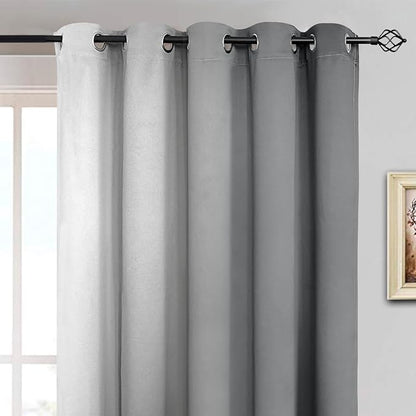 Yakamok Ombre Curtains Grey and Greyish White - Image 3