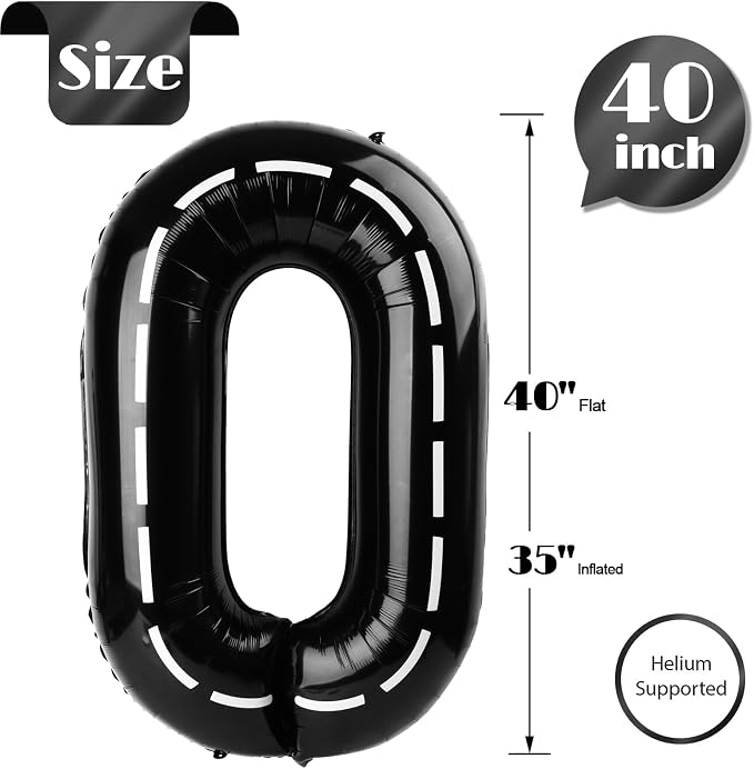 Race Car Number 0 Balloon 40 Inch - Image 5