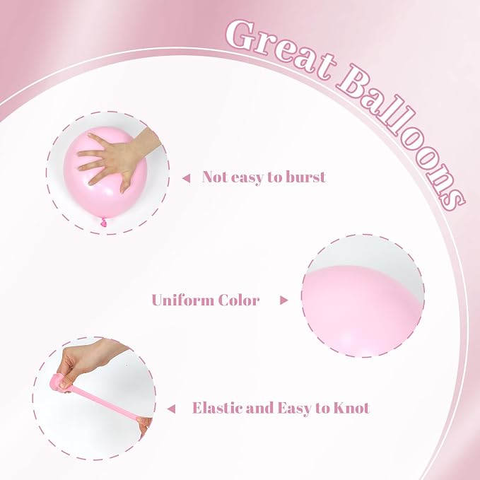 60pcs Pink and Silver Balloons 12inch - Image 3
