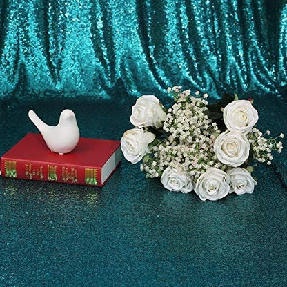 Eternal Beauty Teal 3mm Sequin Backdrop 8x8 Ft - Image 8