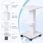 Salon Spa Trolley, Esthetician Cart with Wheels, Beauty Rolling Trolley Stand Instrument, Tray Rolling Cart with Storage Tray