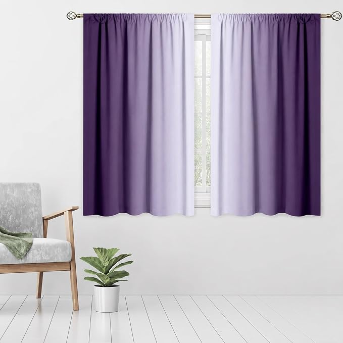 Purple Kitchen Curtains 2 Panels - Image 5