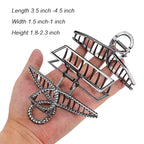Large Metal Hair Claws for Thick Long Hair - Butterfly Clips with Grip Teeth, Non-Slip Big Jaw Clamps for Women (Black)