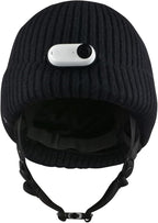 Helmet Beanie – Multi-Sport Low Profile Helmet Hat for Snowboarding, Skiing, E-Bikes, Scooters & More – Waterproof Impact Liner – Adjustable Strap – Unisex – One Size Fits All