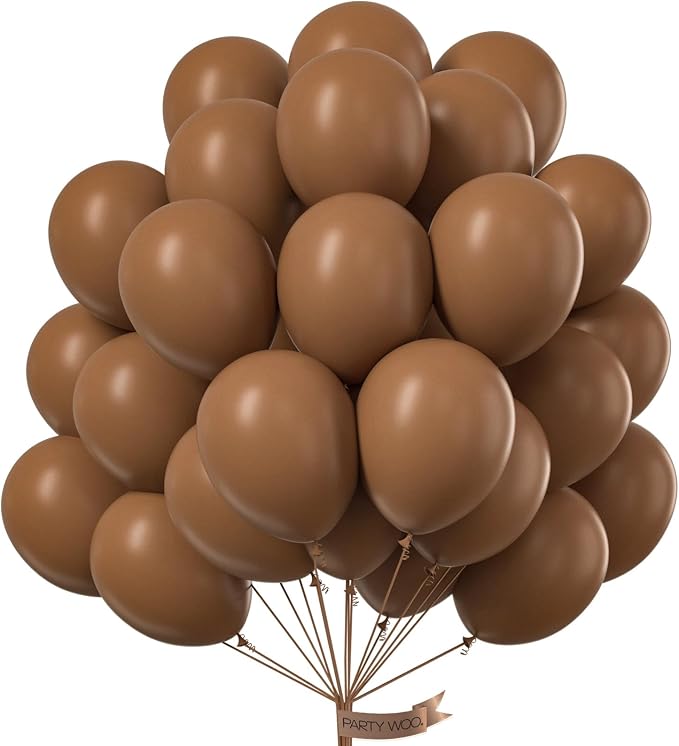 PartyWoo Brown Balloons 101pcs Boho Neutral Coffee Tan Fall Color | Balloons by PartyWoo