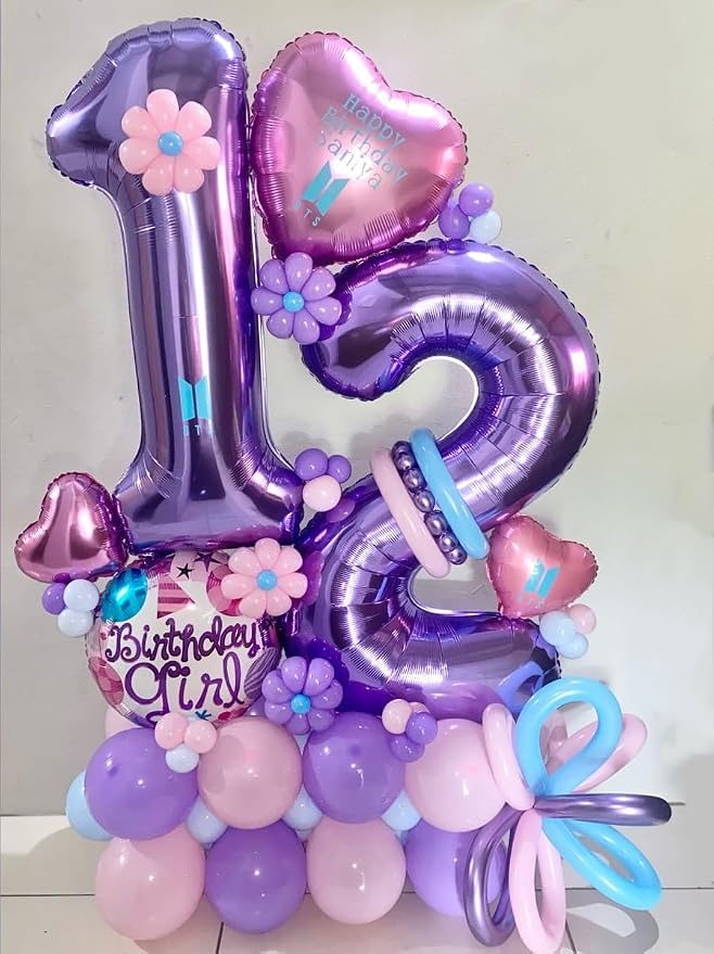 20 Balloon Number 40 Inch Purple Balloons - Image 4