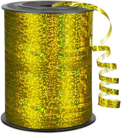 Premium Gold Shiny Curling Shiny Ribbon, 1/5" Wide x 500 Yards Christmas by KMERLIFE