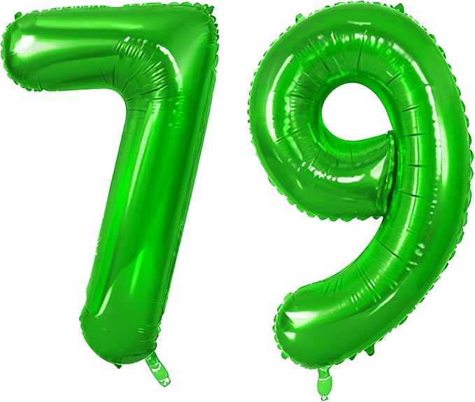 Number 79 Balloons for 79th Birthday Party Decorations, 0-100 Large No.79 by Joycard