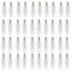 No Crease Hair Clips Makeup Pin Curl Clip Bulk 40Pcs Multicolor No Bend Dent Bang Creaseless Hair Clips for Makeup Application Bangs Hairpin Setting Pins Clip for Women Styling (White)