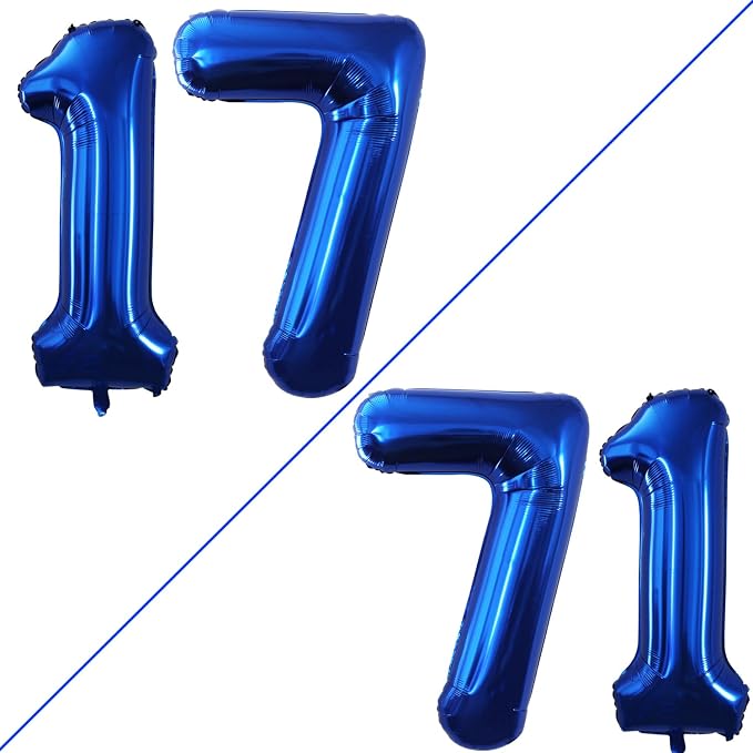 Number 17 Balloons for 17th Birthday Sweet 17 Party Decorations, 42 Inch Jumbo by GOER