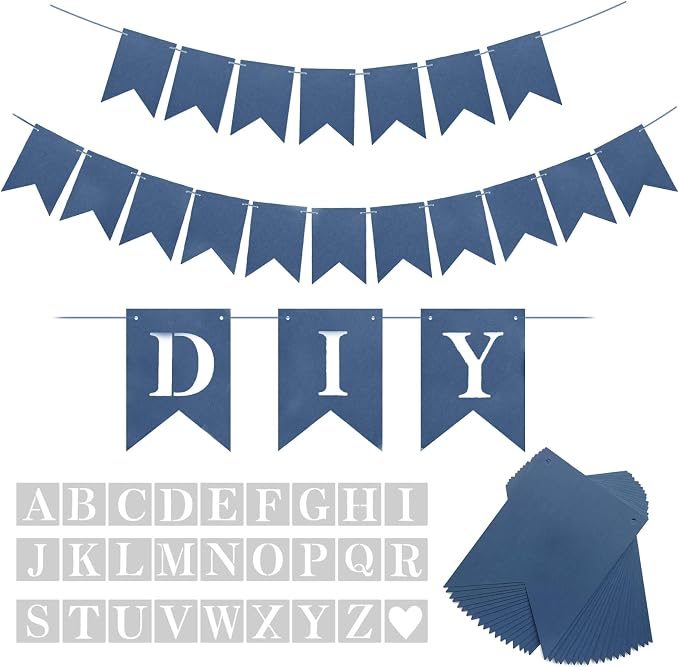 Blue Banner Kit, Custom Phrase Banner, Customize Your Party Banner Signs by YUNSHANGMO