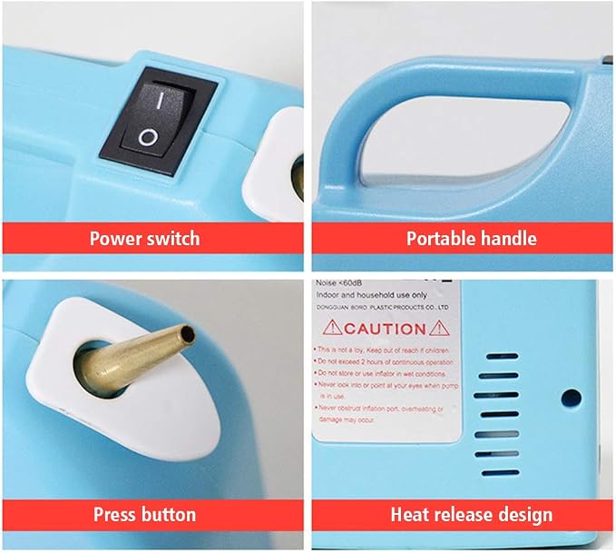 Portable Electric Balloon Inflator Electric Balloon Pump Rechargeable Twisting - Image 5
