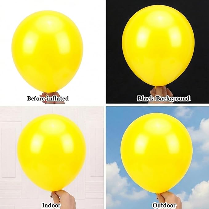RUBFAC Yellow Balloons 65pcs, 12 Inch Party Balloon - Image 3