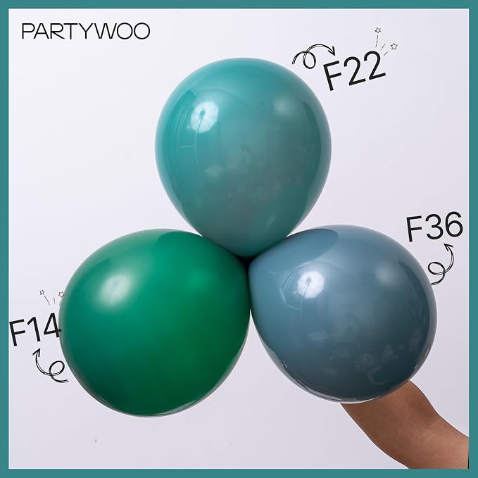 PartyWoo Slate Blue Balloons 100pcs Navy Dusty Blue Boho Neutral Color | - Image 5