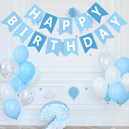 Happy Birthday Banner Sign, Birthday Garland Wall Door Hanging Banners Flag - Image 2