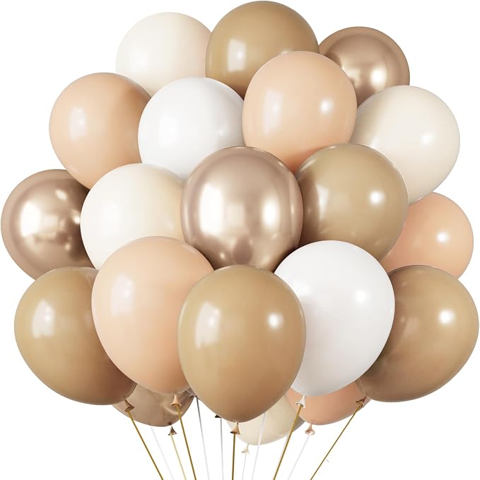 RUBFAC Beige and Champagne Balloons by RUBFAC