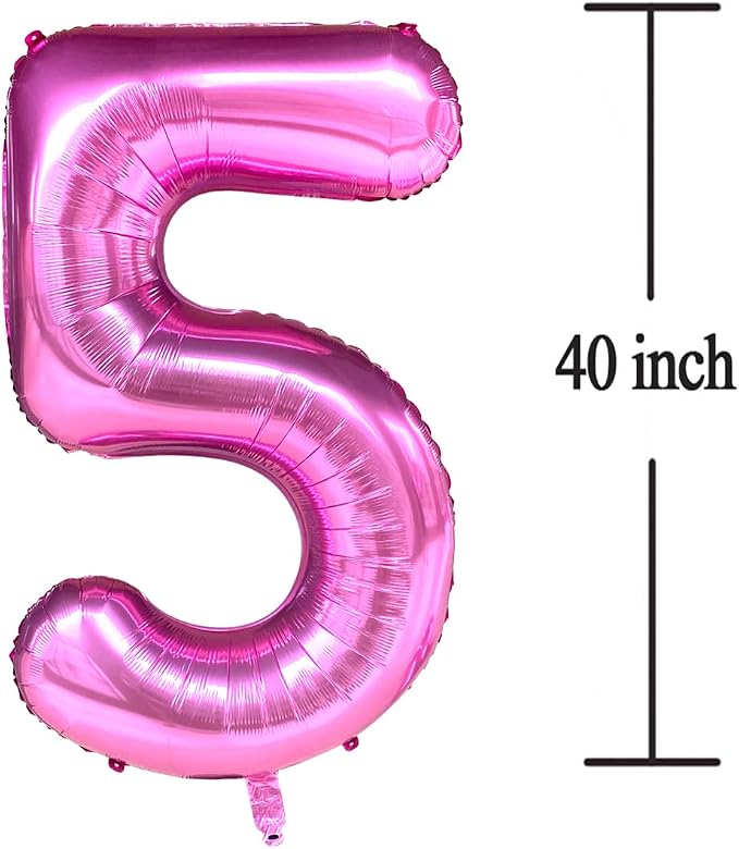 Jonhamwelbor 15 Balloon Number Pink 15 Foil Mylar Jumbo Giant Big Large 51 - Image 3