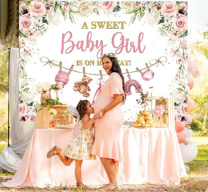 Cute Clothes Baby Shower Backdrop - Image 4