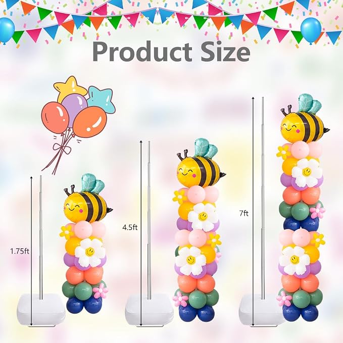Balloon Column Stand Kit Set of 2, 7 Feet Height Adjustable Balloon Tower Pillar - Image 4