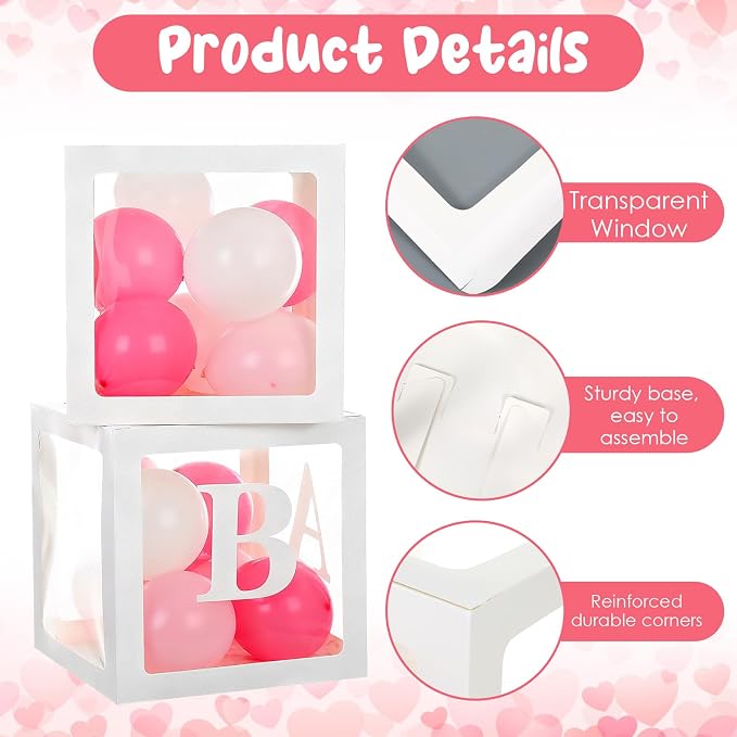 12 Pcs Transparent Wedding Balloon Boxes - Image 3