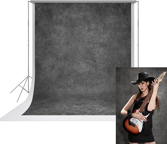 UrcTepics 6×8 ft Grey Fabric Photo Backdrops, Classic Abstract Texture Backdrop by UrcTepics