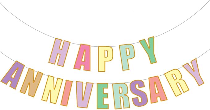 Happy Anniversary Banner, Wedding Anniversary Party Funny Paper Sign Party by LMGERBUD