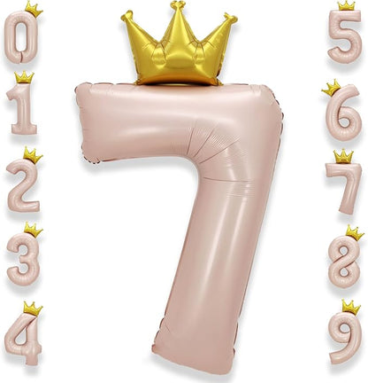 AULE 40 Inch Big Pink 7 Balloon Number by AULE