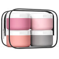 Travel Containers for Toiletries, Silicone Cream Jars BPA-Free, Leak-proof 2oz Travel Size Containers, Portable Size Silicone Jars with Lid for Cosmetic Face Hand Body Cream (4 Pack)