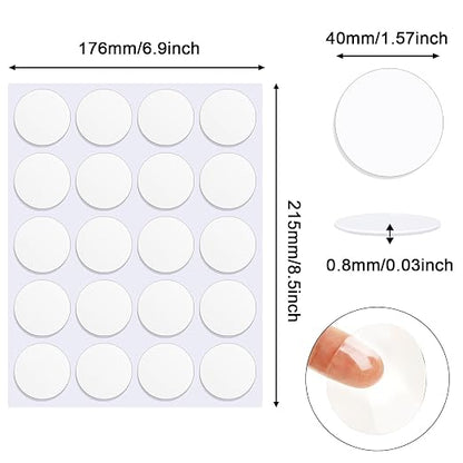 JANYUN 140 Pcs Sticky Dots, 40mm Putty Clear Double Sided Tape - Image 2