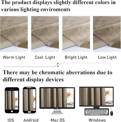 Camel Beige Sliding Door Curtains - Image 6