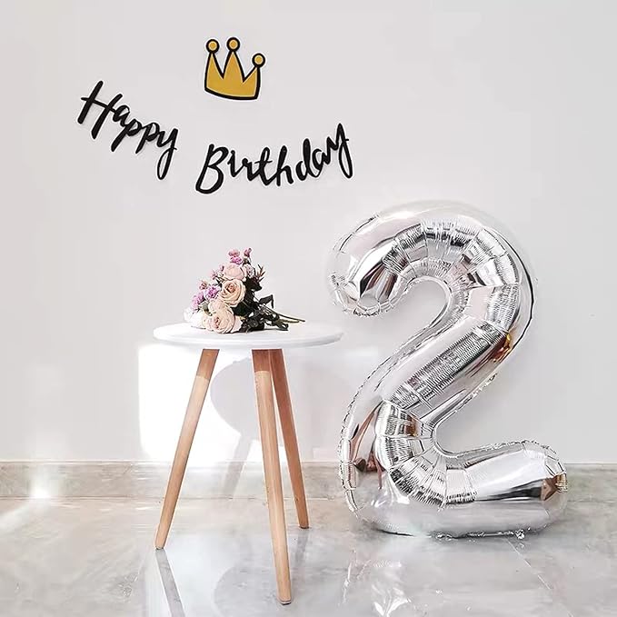 Silver 21 Number Balloons Big Giant Jumbo Large Number 21 Foil Mylar Balloons - Image 5