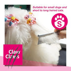 6.1" Comb with Rounded Ends Spine, Pet Comb for Professional Groomer Tool, for Short to Medium Haired Dog, Cat and other pets.