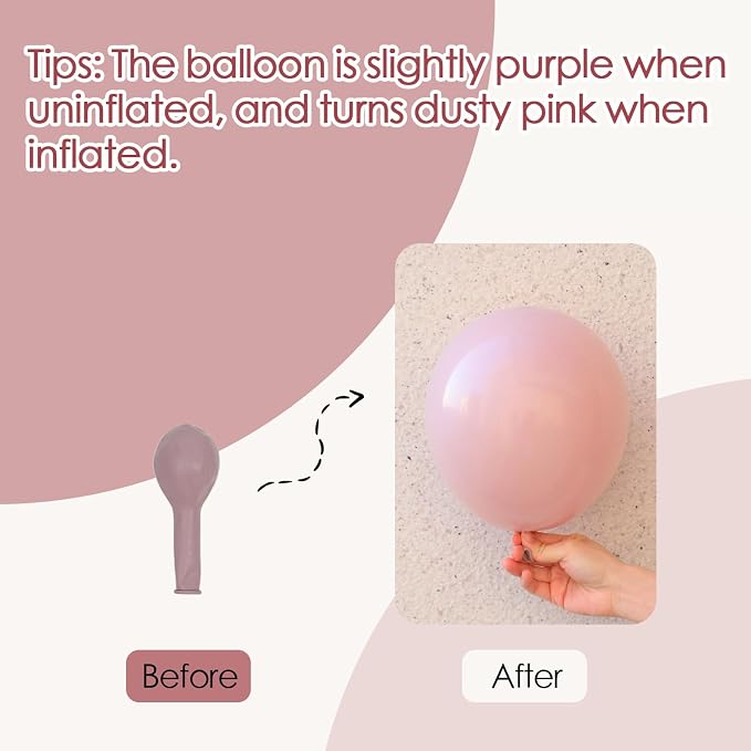 Awenztech 122pcs Pastel Light Pink Latex Balloons in 18 12 10 5 inches | - Image 4