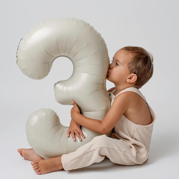 9 Balloon - Cream Birthday Number Balloons, 40 Inch Decorations Men Women | - Image 9