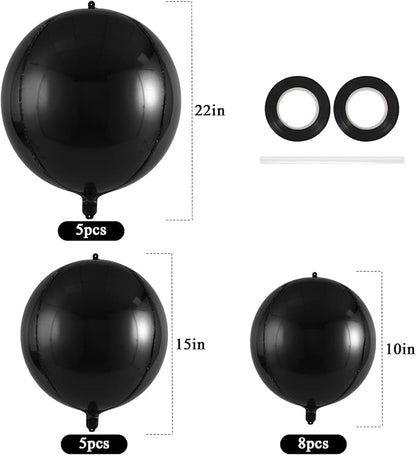 18 Pcs Foil Balloons Shiny Round Balloons Set Large Balloon Garland Arch - Image 2