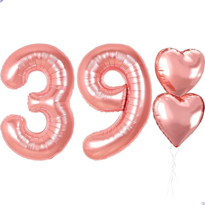 40 inch Rose Gold Birthday Balloons by Unknown